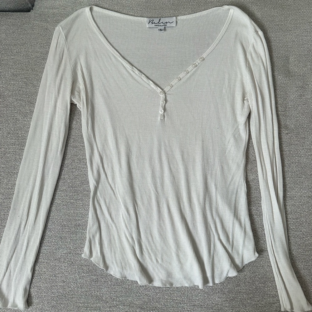 Long sleeve white Belen top